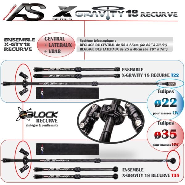 ARC SYSTÈME - ENSEMBLE X-GRAVITY 18 RECURVE